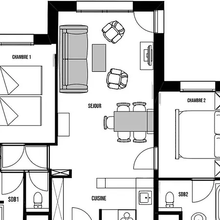 Apartment Superbe Arc 1950 4/6pers Dans Hoteliere 5* - Skis Aux Pieds *